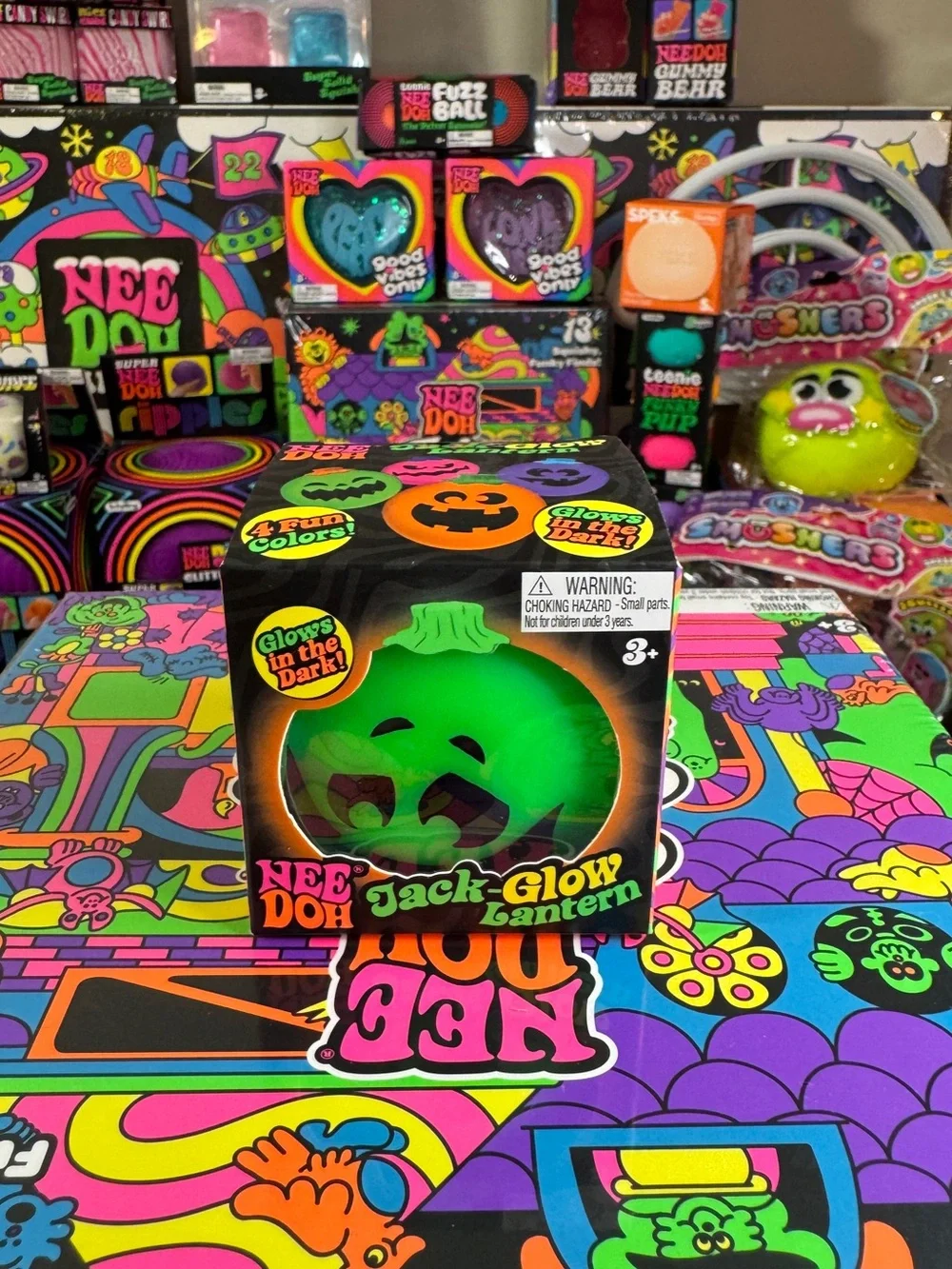NeeDoh Jack Glow Lantern GREEN NEW 100% AUTHENTIC Halloween